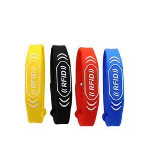 Sunlanrfid Reusable Adjustable NFC Wristband 13.56Mhz Silicon Band