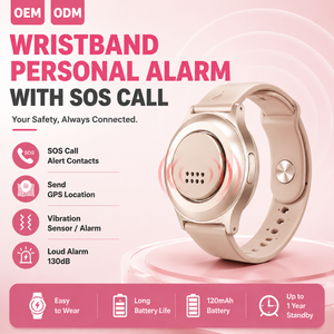 130DB Safe Sound Personal Safety Alarms SOS Watch With GPS Location SMS Call Trigger Outdoor Fall Alert For Elderly Women Kids