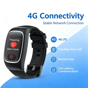 L16 4G LTE GPS Tracker Watch for Elderly People Geo Fence Protection SOS Call Heart Rate SpO2 Temperature Measuring Smart Watch